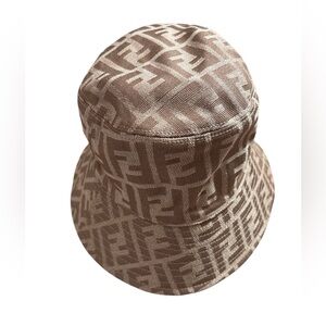 Fashion Lux Beige Monogram Bucket Hat
